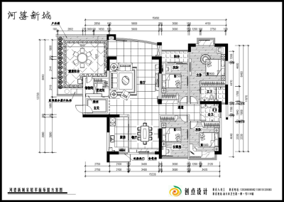 河婆新城现代欧式五房两厅家居装饰项目