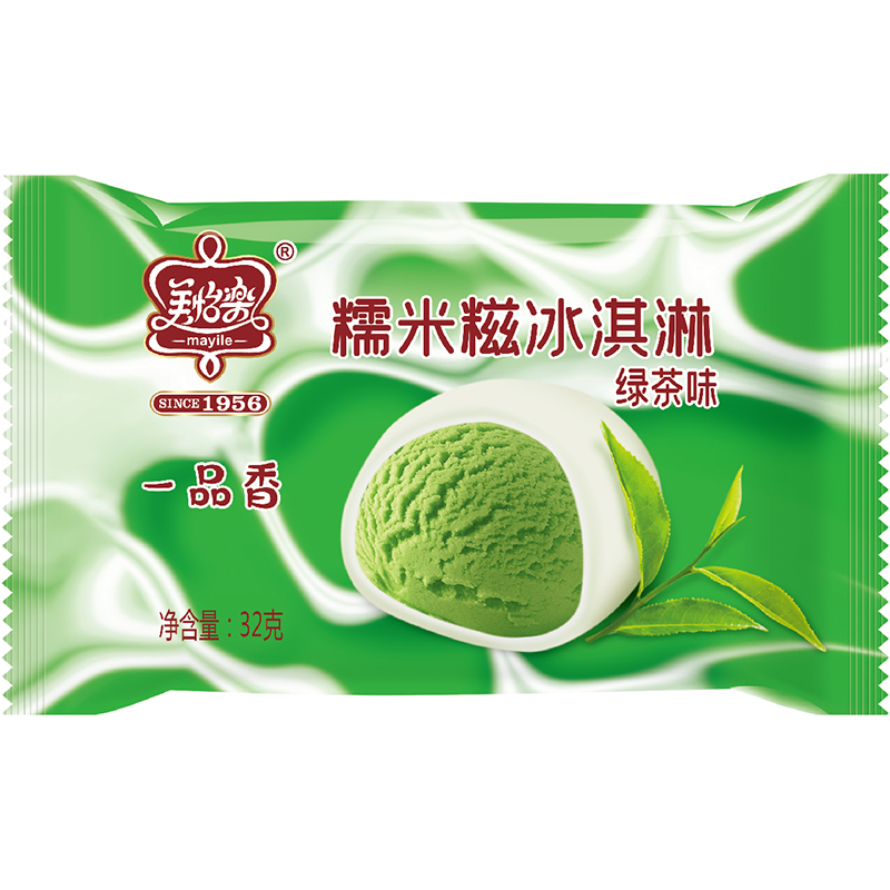 糯米糍冰淇淋-绿茶味