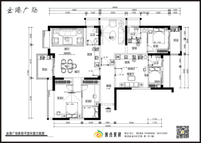 金港广场一套分三套房间